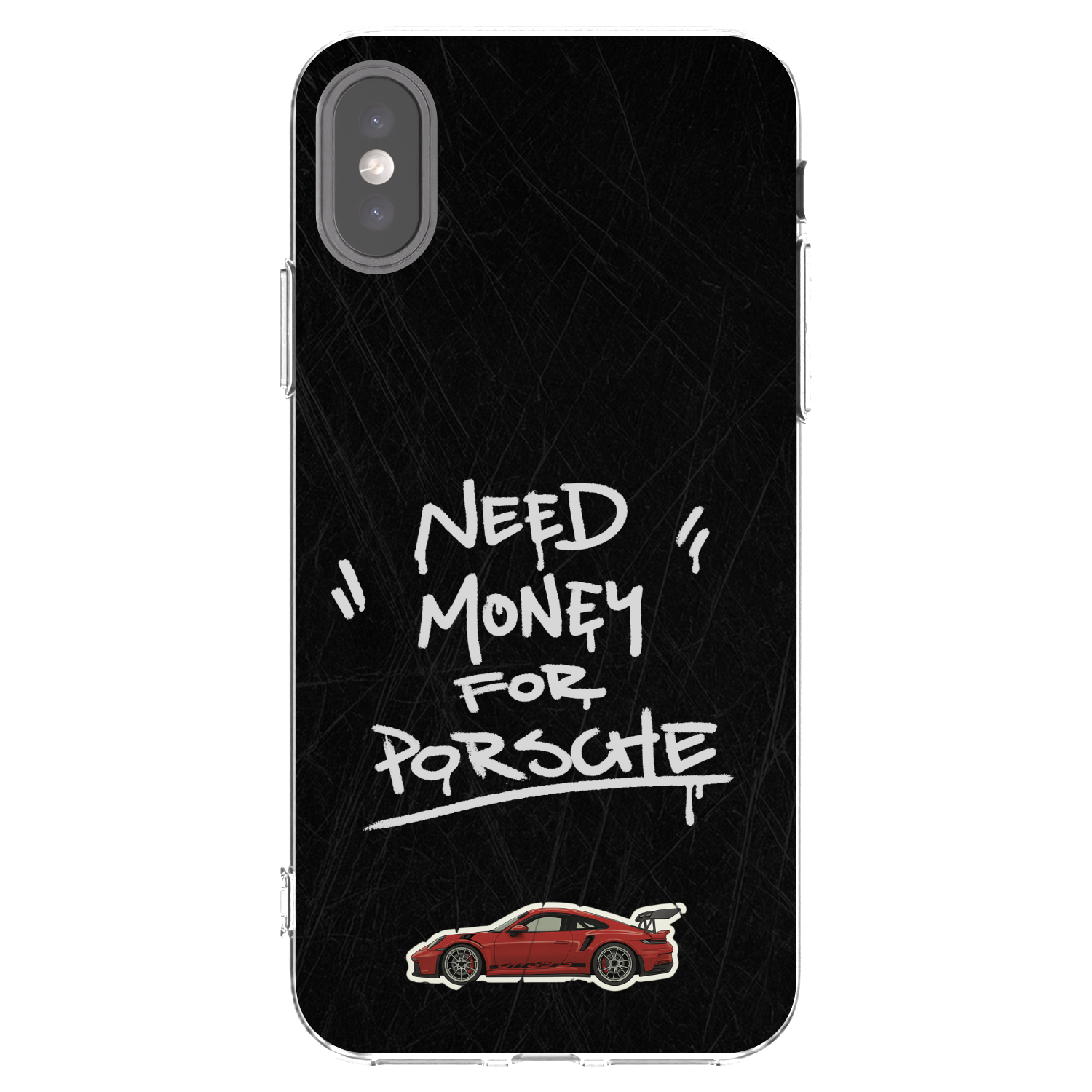 Picasee silikónový prehľadný obal pre Apple iPhone X/XS - Dark Racer