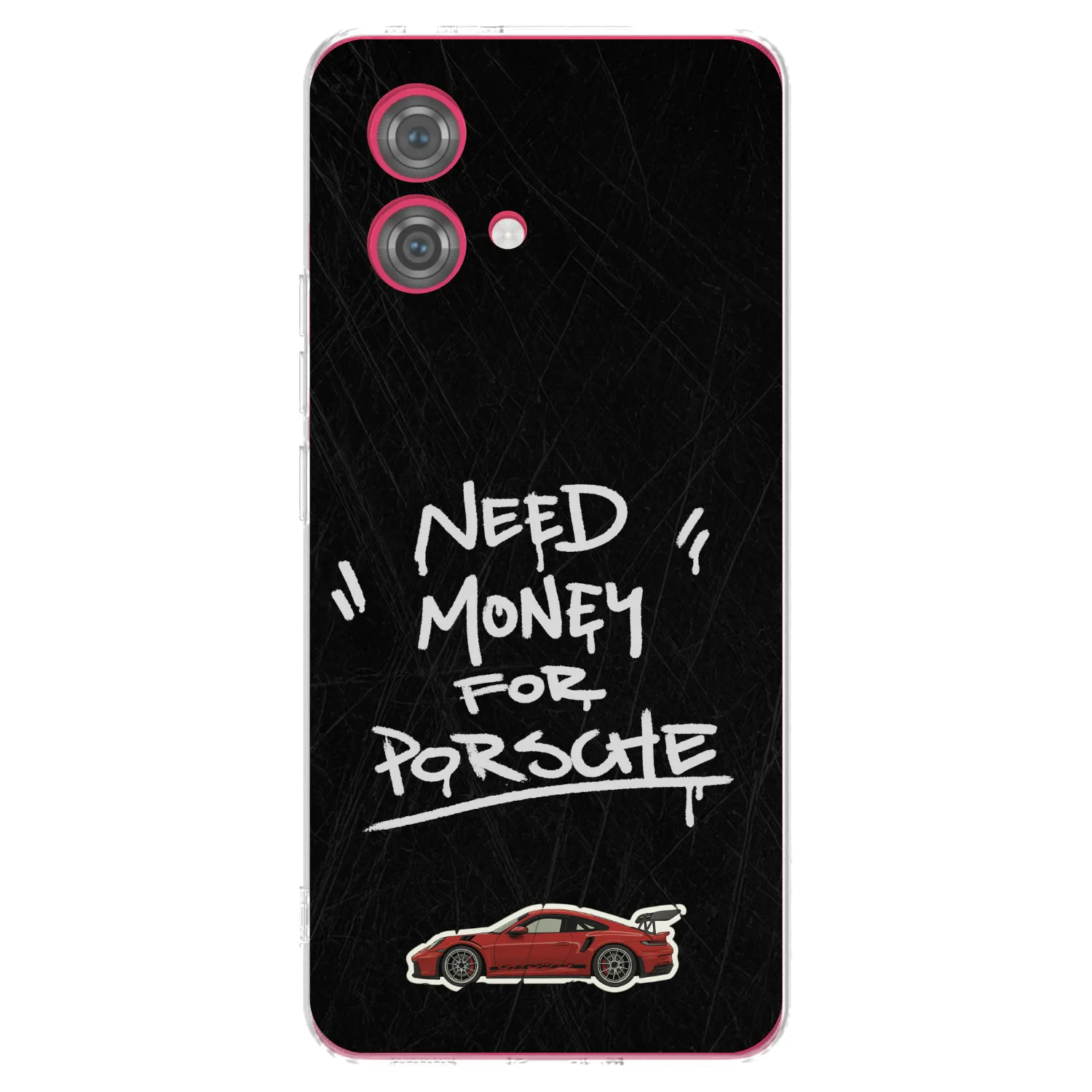 Silikónový prehľadný obal pre Motorola Moto G84 5G - Dark Racer