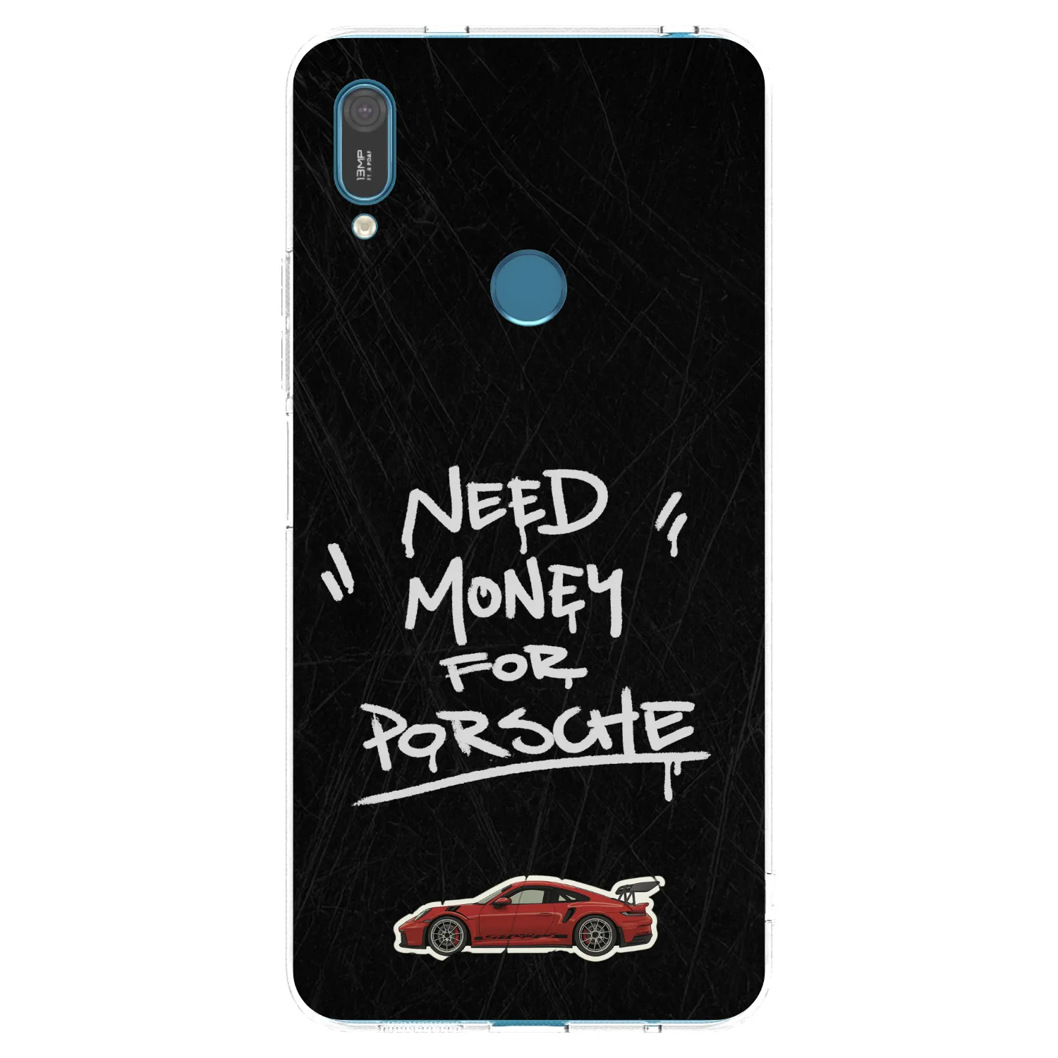 Picasee silikónový prehľadný obal pre Huawei Y7 2019 - Dark Racer