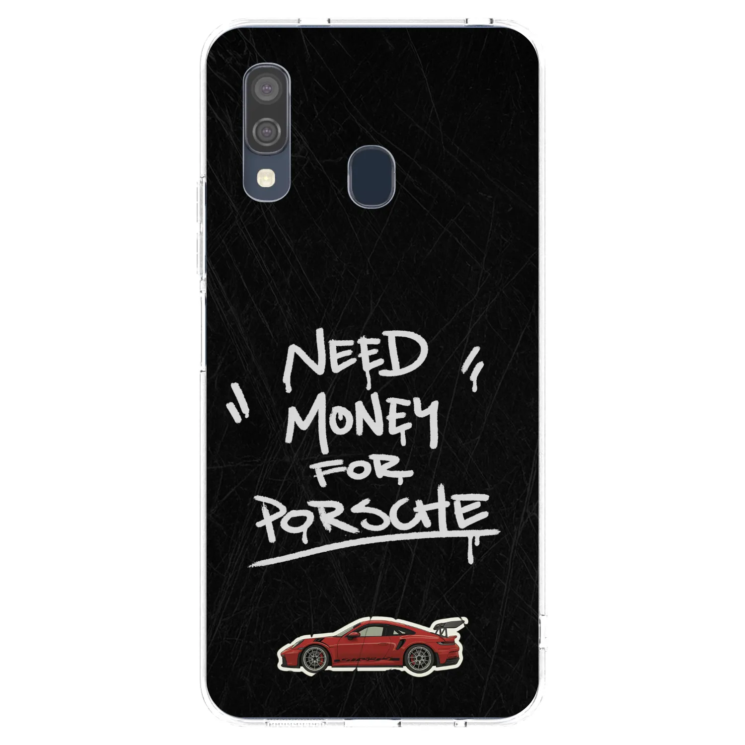 Picasee silikónový prehľadný obal pre Samsung Galaxy A40 A405F - Dark Racer
