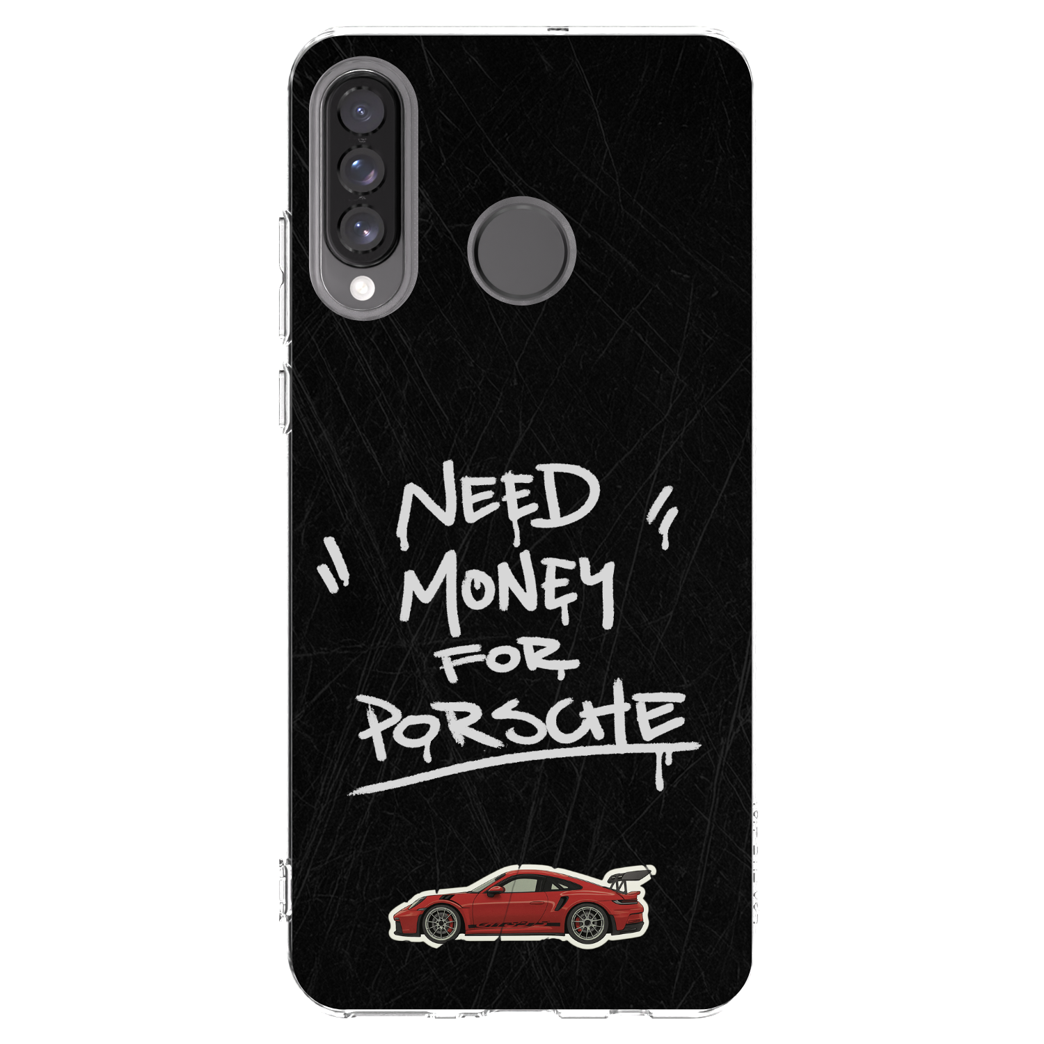 Silikónový prehľadný obal pre Huawei P30 Lite - Dark Racer