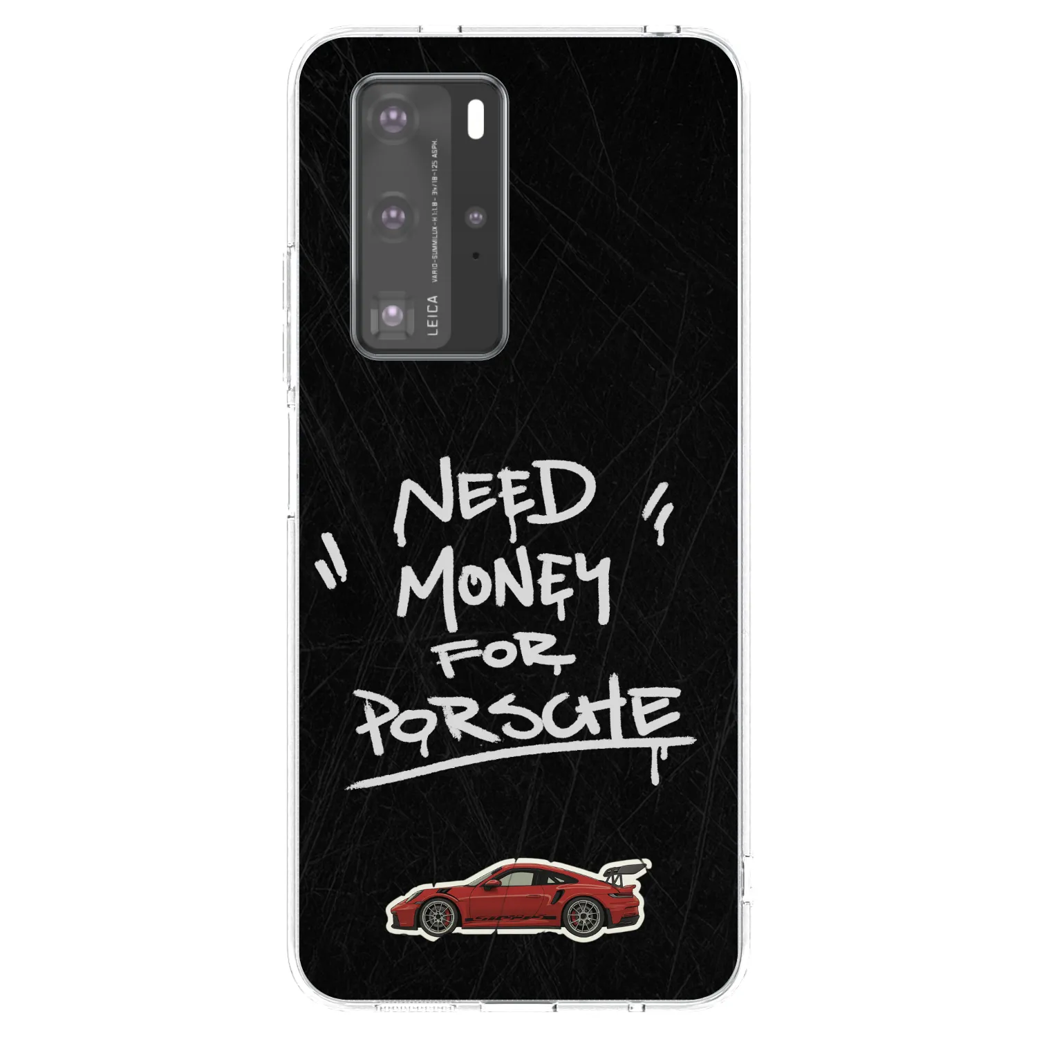 Silikónový prehľadný obal pre Huawei P40 Pro - Dark Racer
