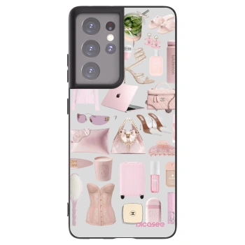 Picasee silikónový čierny obal pre Samsung Galaxy S21 Ultra 5G G998B - Glam Babe