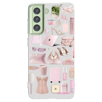 Picasee silikónový prehľadný obal pre Samsung Galaxy S21 FE 5G - Glam Babe