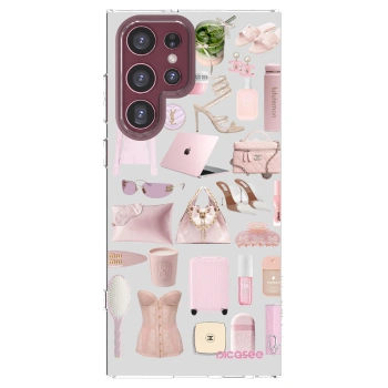 Picasee silikónový prehľadný obal pre Samsung Galaxy S22 Ultra 5G - Glam Babe