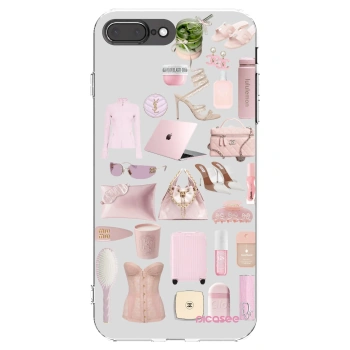 Picasee silikónový prehľadný obal pre Apple iPhone 8 Plus - Glam Babe