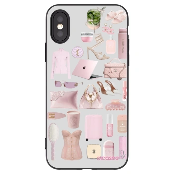 Picasee silikónový čierny obal pre Apple iPhone X/XS - Glam Babe