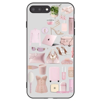 Picasee silikónový čierny obal pre Apple iPhone 8 Plus - Glam Babe