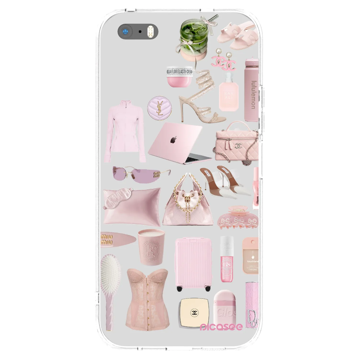Picasee silikónový prehľadný obal pre Apple iPhone 5/5S/SE - Glam Babe
