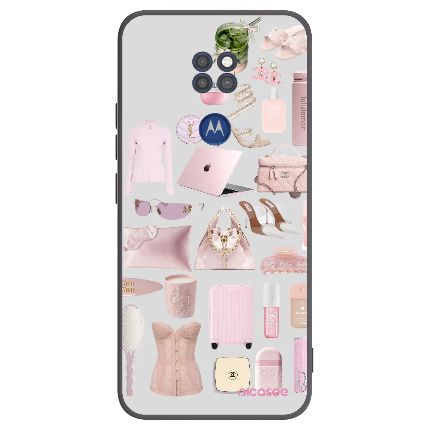 Picasee silikónový čierny obal pre Motorola Moto G9 Play - Glam Babe