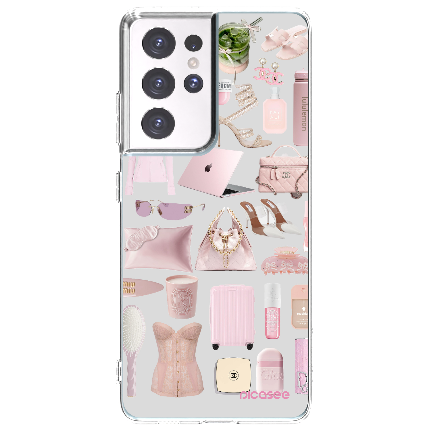 Picasee silikónový prehľadný obal pre Samsung Galaxy S21 Ultra 5G G998B - Glam Babe