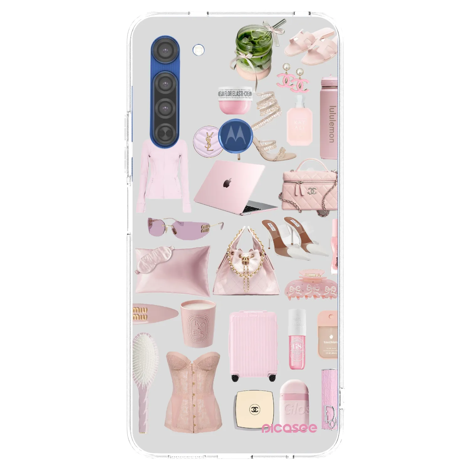 Picasee silikónový prehľadný obal pre Motorola Moto G8 - Glam Babe