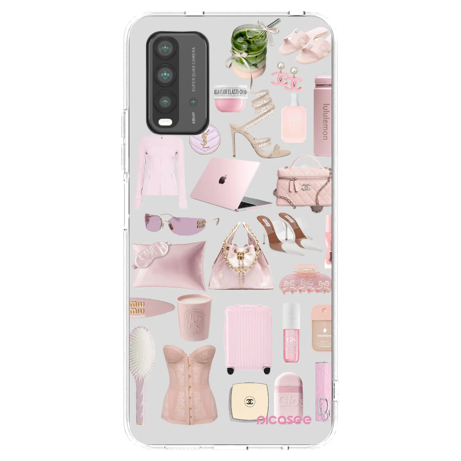 Silikónový prehľadný obal pre Xiaomi Redmi 9T - Glam Babe