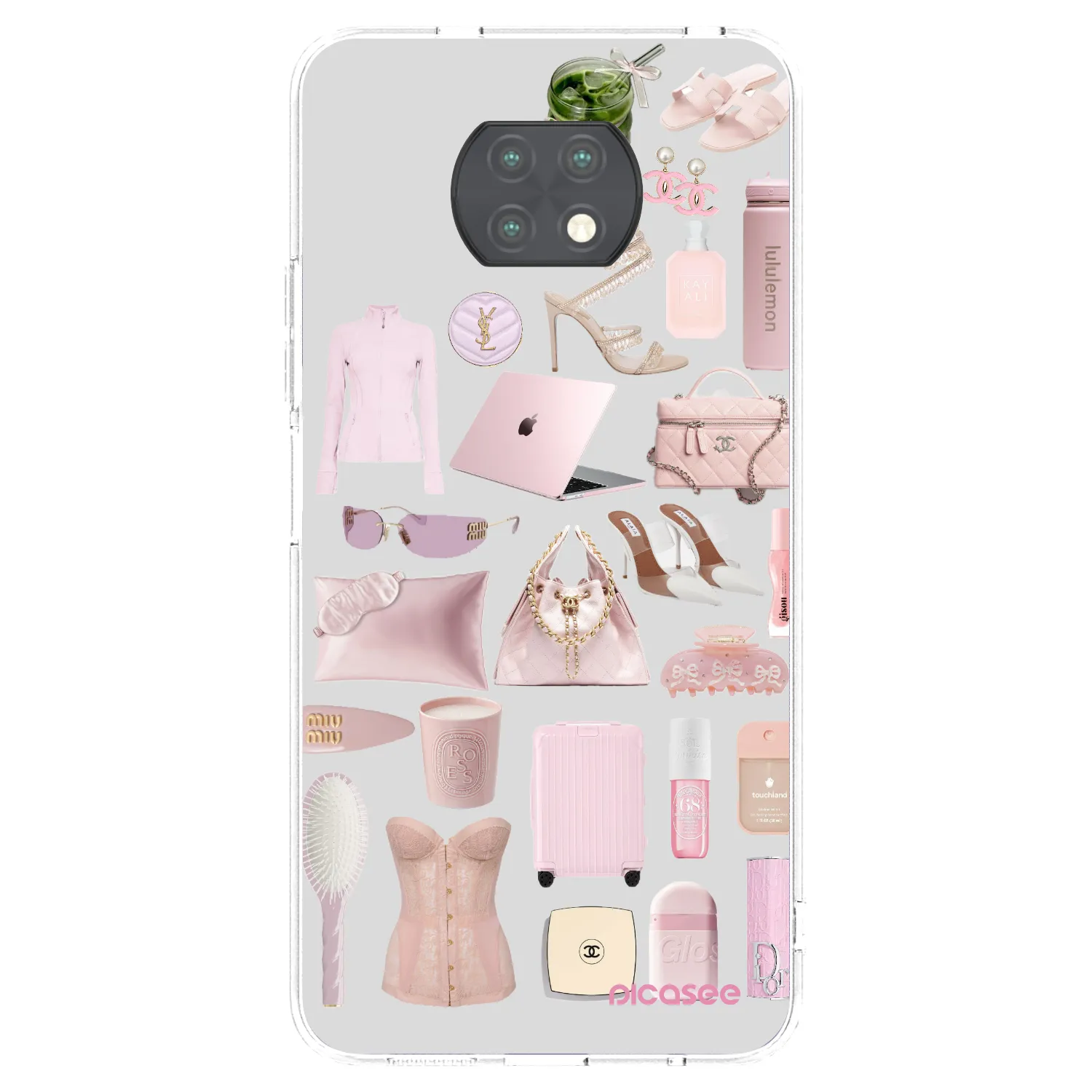 Silikónový prehľadný obal pre Xiaomi Redmi Note 9T - Glam Babe