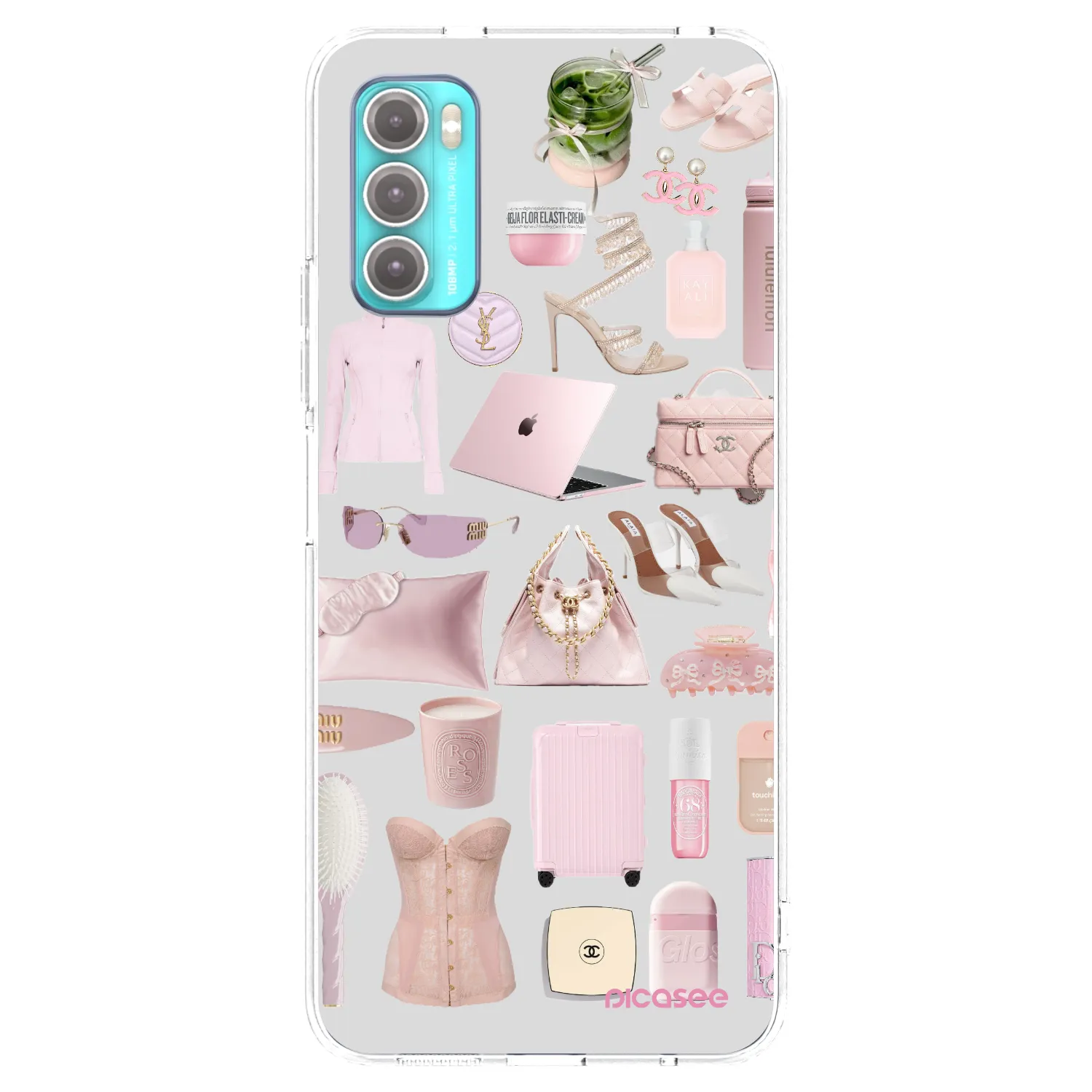 Picasee silikónový prehľadný obal pre Motorola Moto G60 - Glam Babe