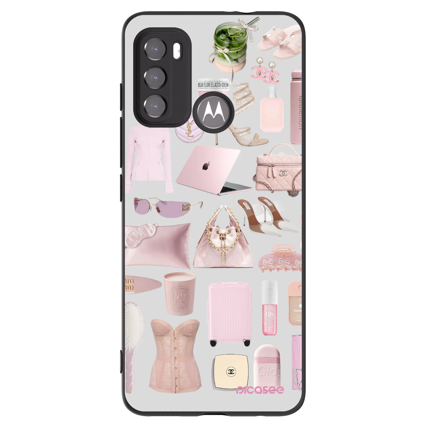 Picasee silikónový čierny obal pre Motorola Moto G60 - Glam Babe