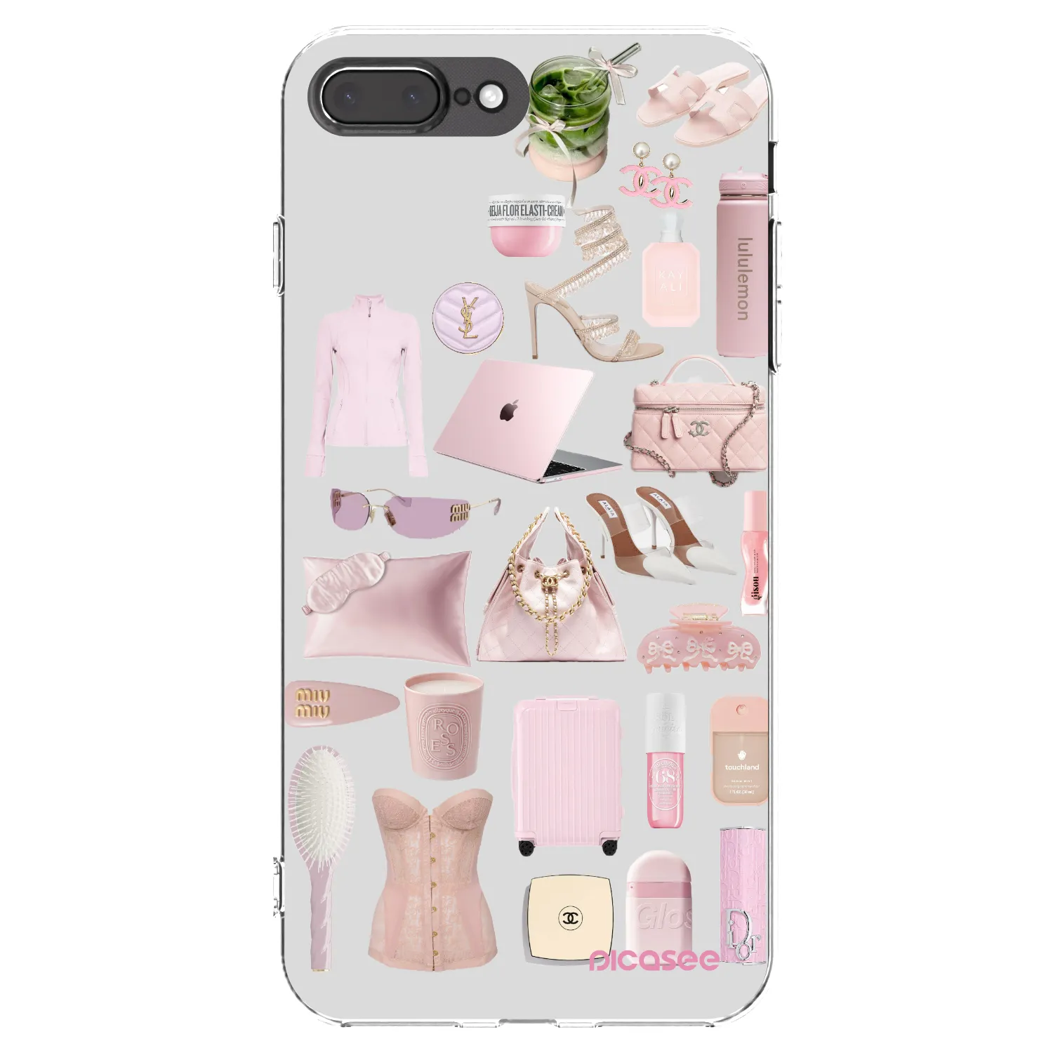 Picasee silikónový prehľadný obal pre Apple iPhone 8 Plus - Glam Babe