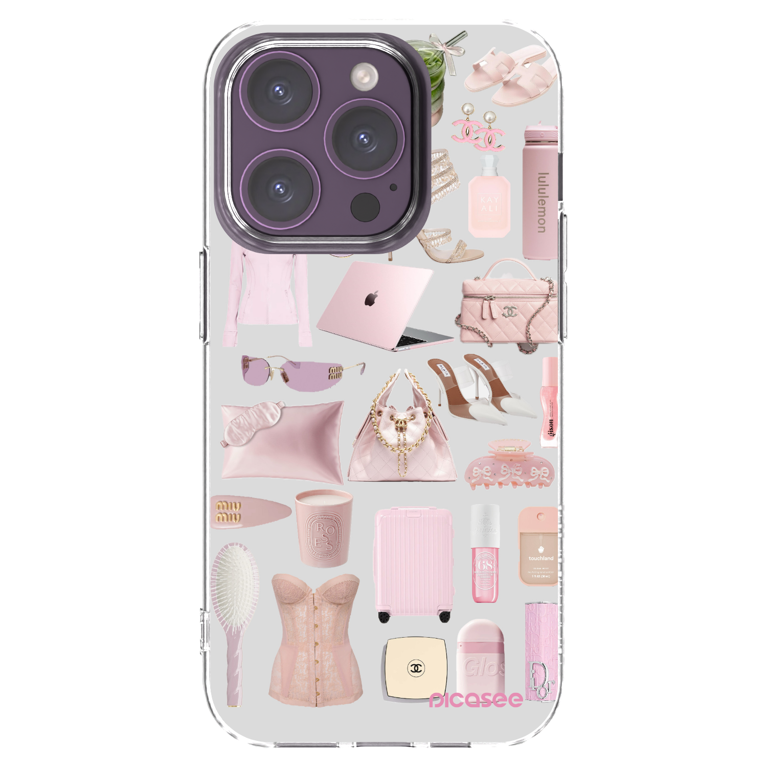 Silikónový prehľadný obal pre Apple iPhone 14 Pro - Glam Babe