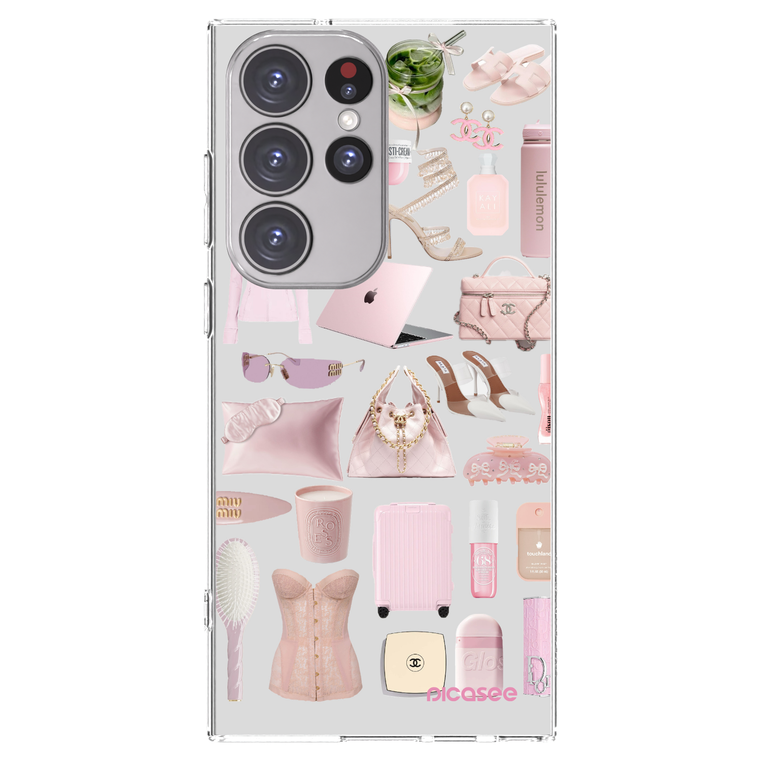 Picasee silikónový prehľadný obal pre Samsung Galaxy S23 Ultra 5G - Glam Babe