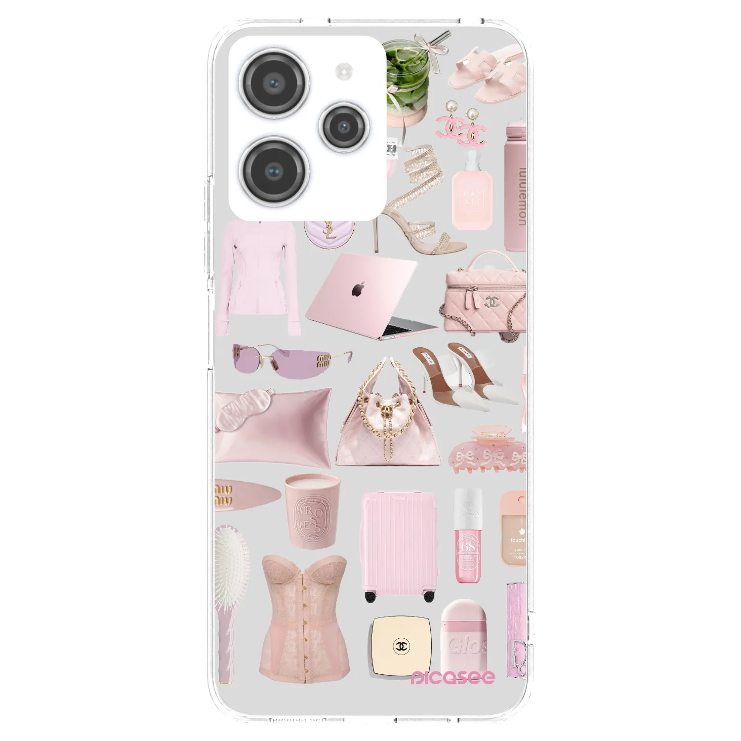 Silikónový prehľadný obal pre Xiaomi Redmi 12 4G - Glam Babe