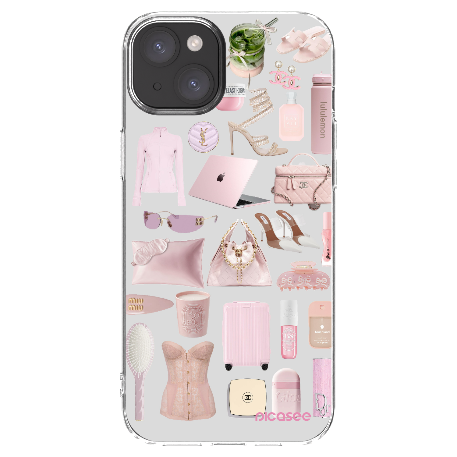 Picasee silikónový prehľadný obal pre Apple iPhone 15 Plus - Glam Babe