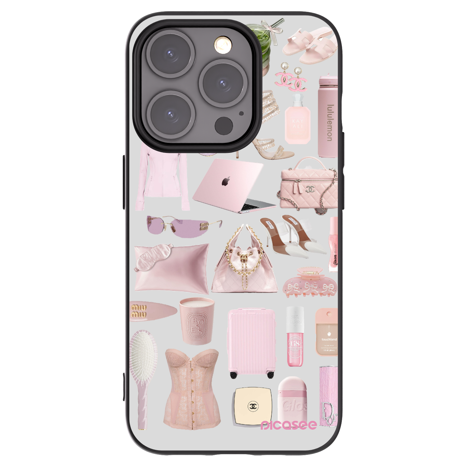 Silikónový čierny obal pre Apple iPhone 15 Pro - Glam Babe