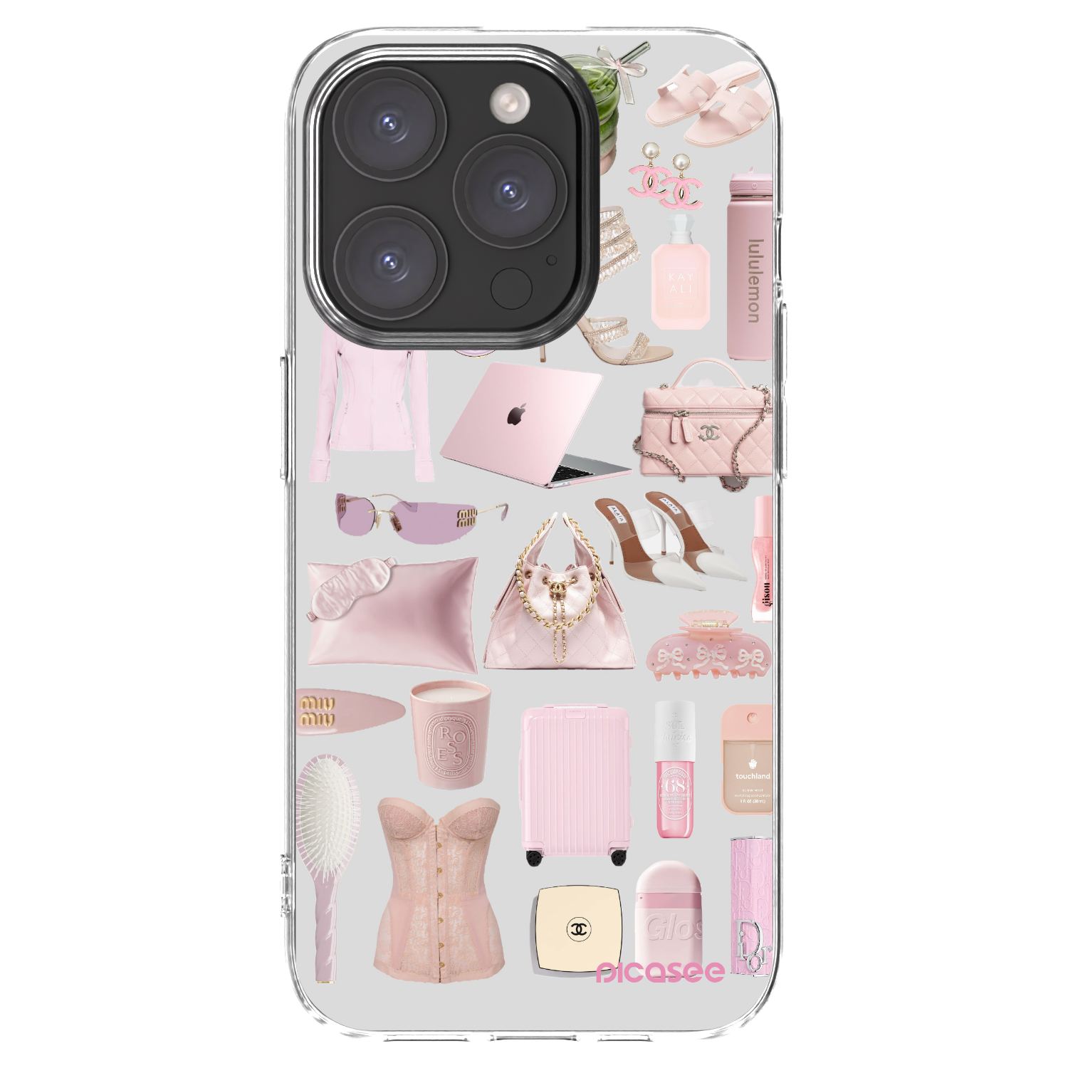 Silikónový prehľadný obal pre Apple iPhone 15 Pro - Glam Babe