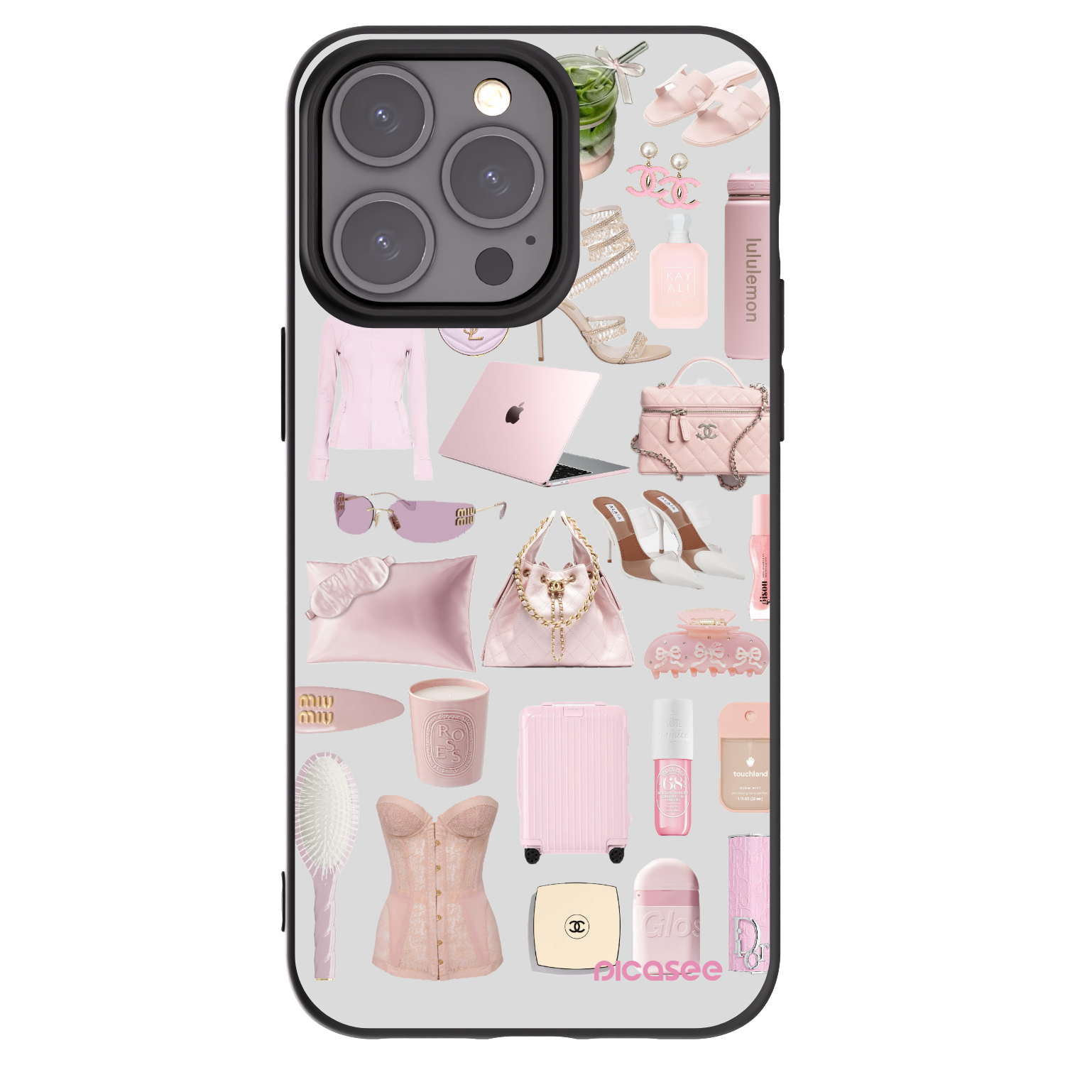 Silikónový čierny obal pre Apple iPhone 15 Pro Max - Glam Babe