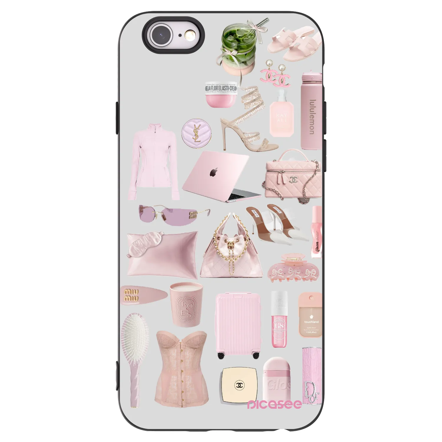 Picasee silikónový čierny obal pre Apple iPhone 6/6S - Glam Babe
