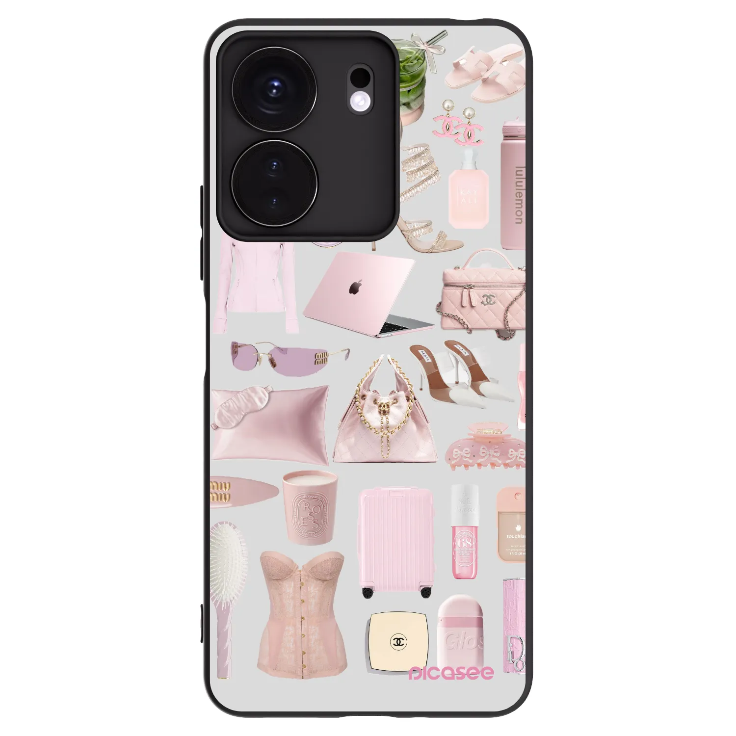 Picasee silikónový čierny obal pre Xiaomi Redmi 13C 4G - Glam Babe