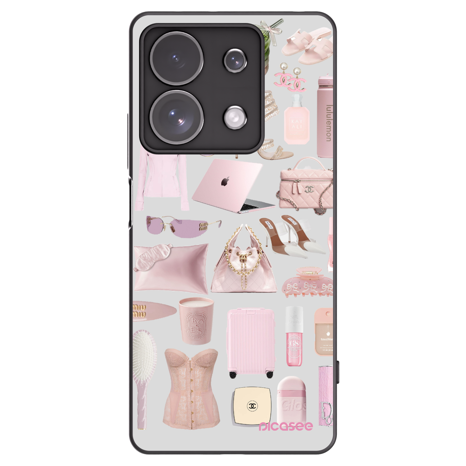 Silikónový čierny obal pre Xiaomi Redmi Note 13 Pro 4G - Glam Babe