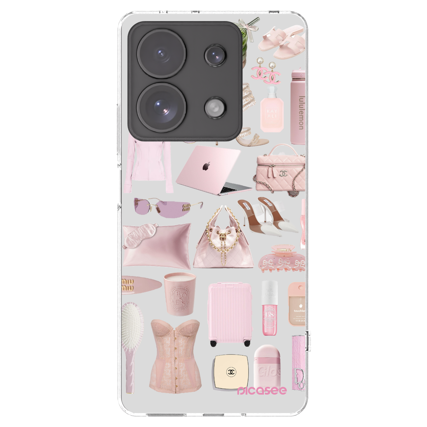 Silikónový prehľadný obal pre Xiaomi Redmi Note 13 Pro 4G - Glam Babe