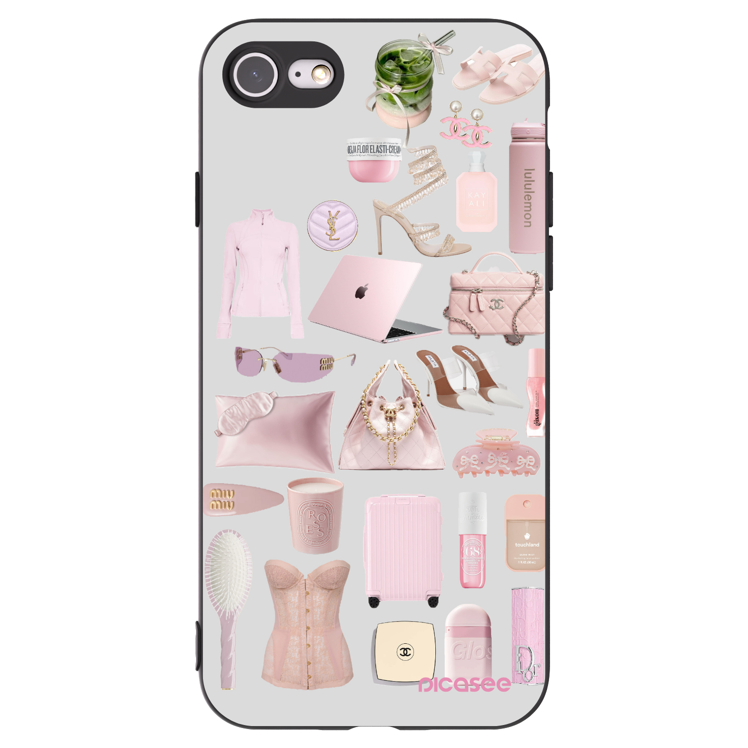 Picasee silikónový čierny obal pre Apple iPhone 8 - Glam Babe