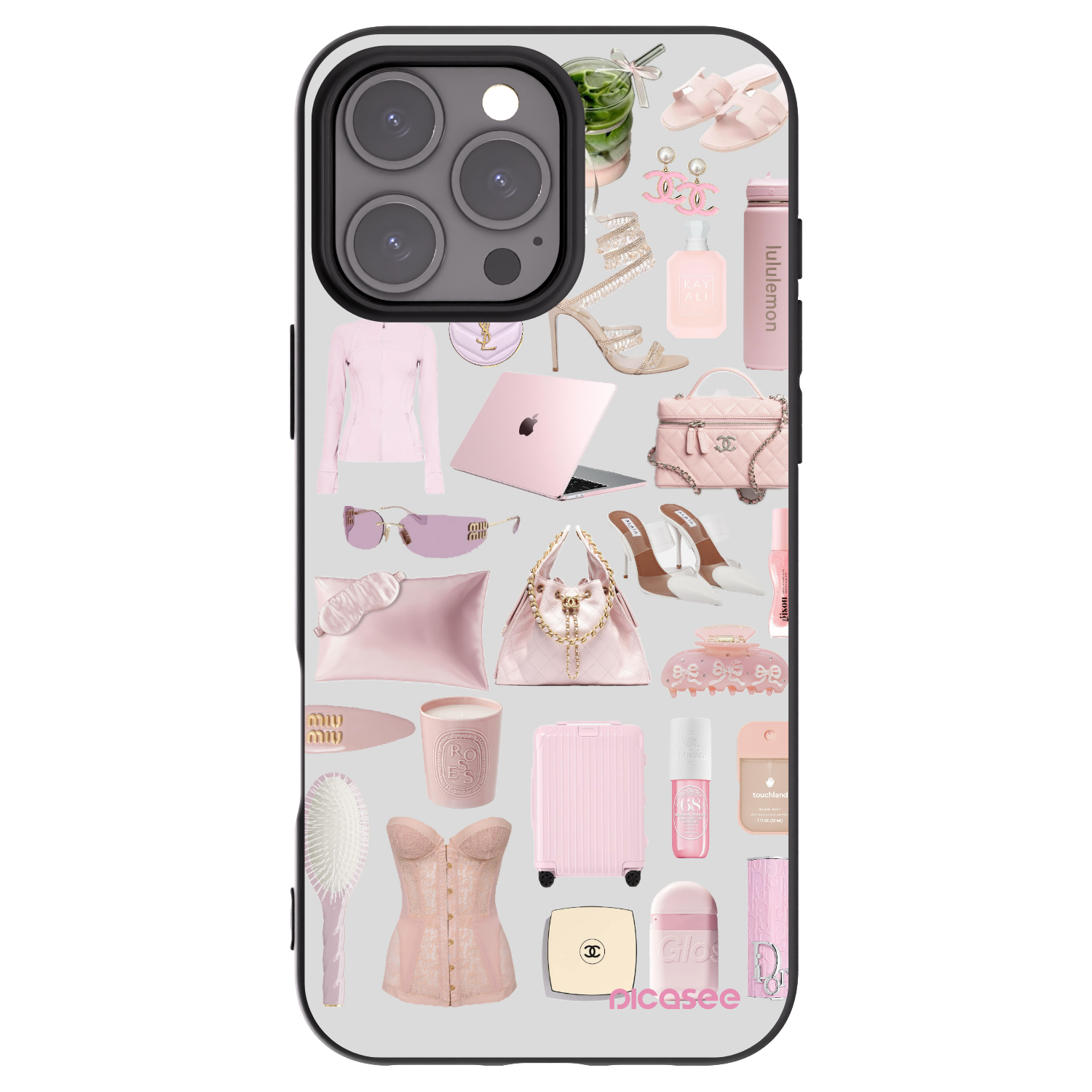 Silikónový čierny obal pre Apple iPhone 16 Pro Max - Glam Babe