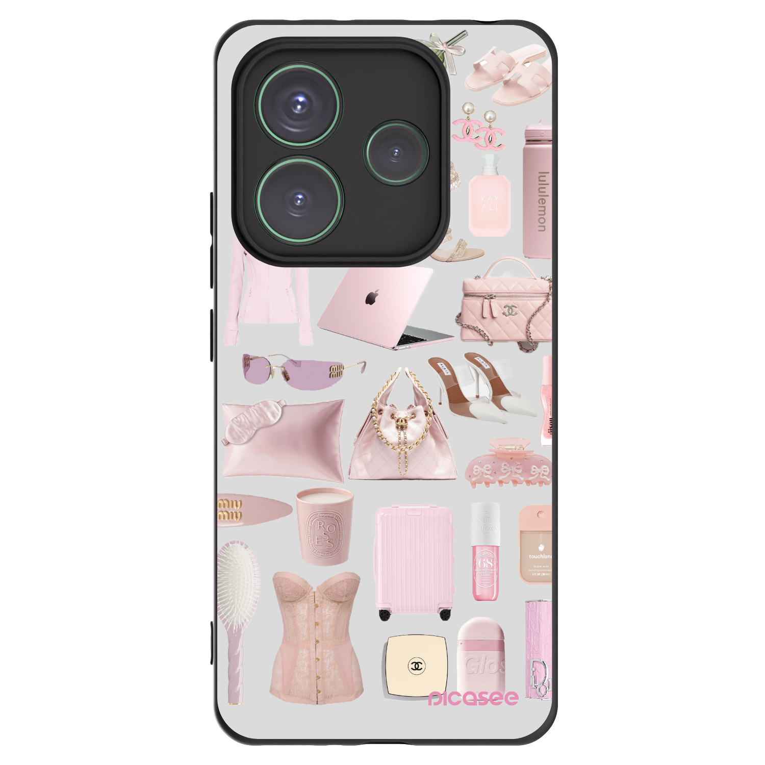 Silikónový čierny obal pre Xiaomi Redmi Note 14 5G - Glam Babe
