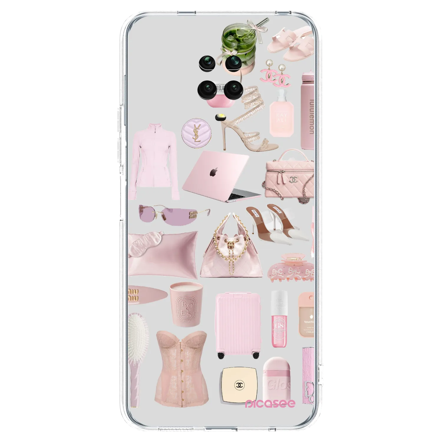 Picasee silikónový prehľadný obal pre Xiaomi Redmi Note 9 Pro - Glam Babe