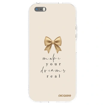 Picasee silikónový prehľadný obal pre Apple iPhone 5/5S/SE - Golden Dream