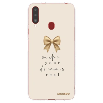 Picasee silikónový prehľadný obal pre Samsung Galaxy A20s - Golden Dream