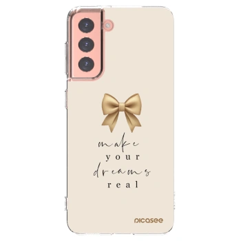 Picasee silikónový prehľadný obal pre Samsung Galaxy S21 5G G991B - Golden Dream