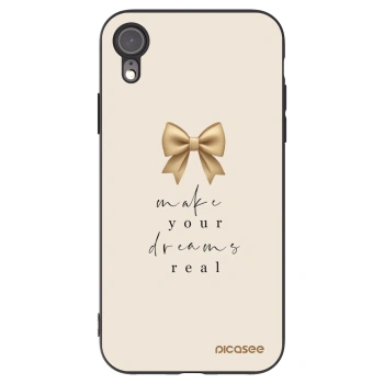 Picasee silikónový čierny obal pre Apple iPhone XR - Golden Dream