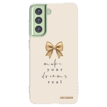 Picasee silikónový prehľadný obal pre Samsung Galaxy S21 FE 5G - Golden Dream
