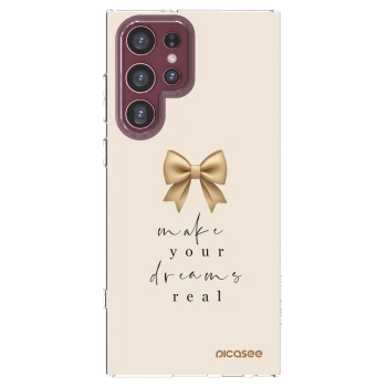 Picasee silikónový prehľadný obal pre Samsung Galaxy S22 Ultra 5G - Golden Dream