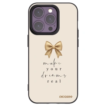 Picasee silikónový čierny obal pre Apple iPhone 14 Pro - Golden Dream