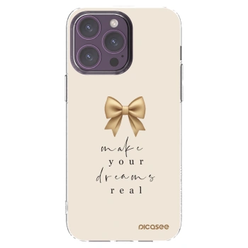 Picasee silikónový prehľadný obal pre Apple iPhone 14 Pro Max - Golden Dream