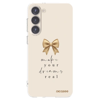 Picasee silikónový prehľadný obal pre Samsung Galaxy S23+ 5G - Golden Dream