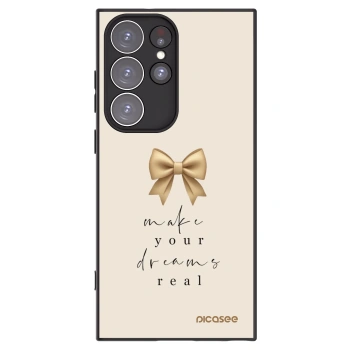 Picasee silikónový čierny obal pre Samsung Galaxy S23 Ultra 5G - Golden Dream
