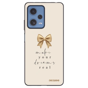 Picasee silikónový čierny obal pre Xiaomi Redmi Note 12 Pro 5G - Golden Dream