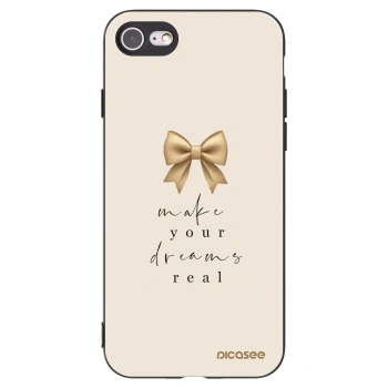 Picasee silikónový čierny obal pre Apple iPhone 8 - Golden Dream