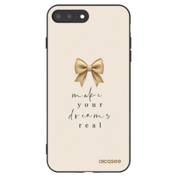 Picasee silikónový čierny obal pre Apple iPhone 8 Plus - Golden Dream