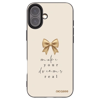 Picasee silikónový čierny obal pre Apple iPhone 16 Plus - Golden Dream